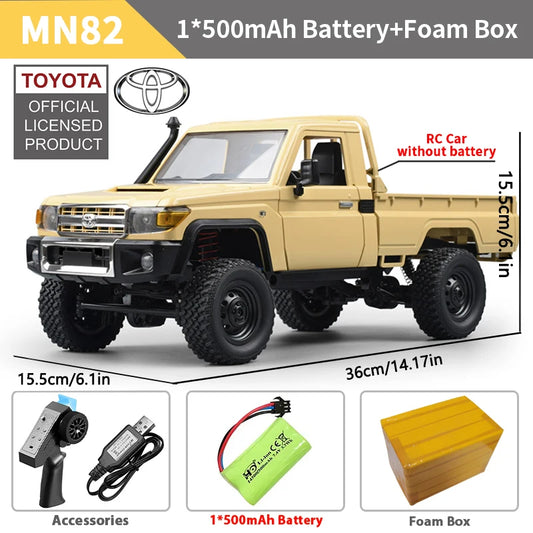 MN82 Controllable Headlights RC pickup Truck