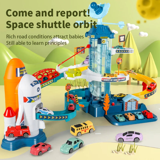 Space Shuttle Theme Car Track For Children