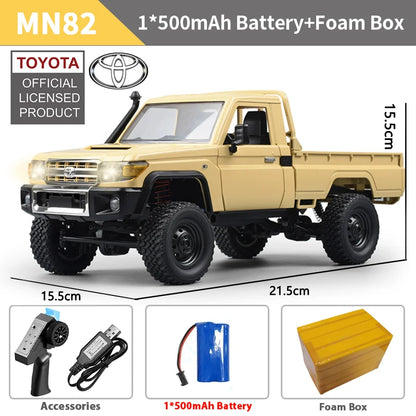 MN82 Controllable Headlights RC pickup Truck