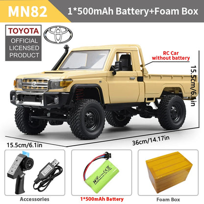 MN82 Controllable Headlights RC pickup Truck