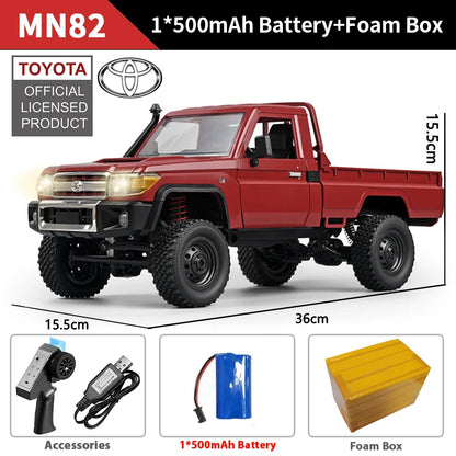 MN82 Controllable Headlights RC pickup Truck