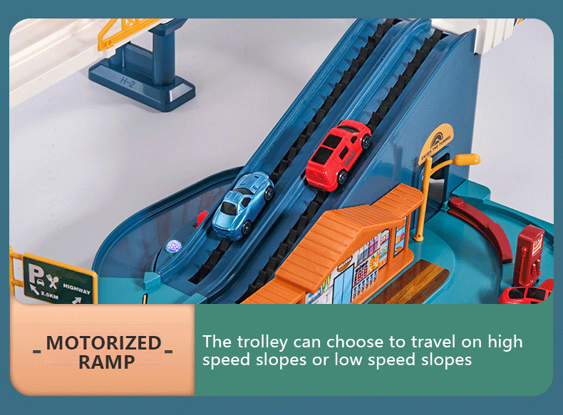 Dinosaur Mountain Track Racing Puzzle Toys Set