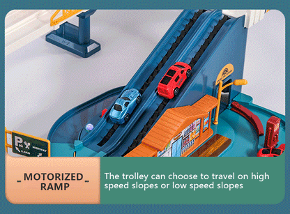 Dinosaur Mountain Track Racing Puzzle Toys Set