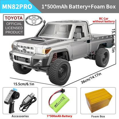 MN82 Controllable Headlights RC pickup Truck