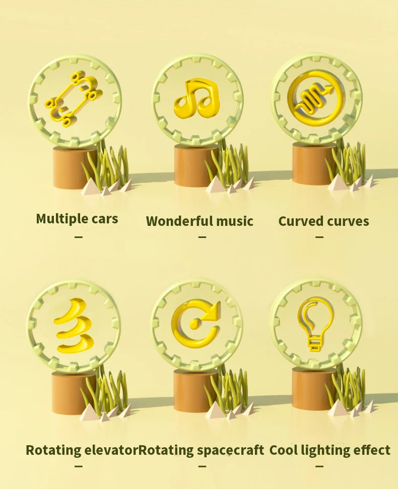 Space Shuttle Theme Car Track For Children