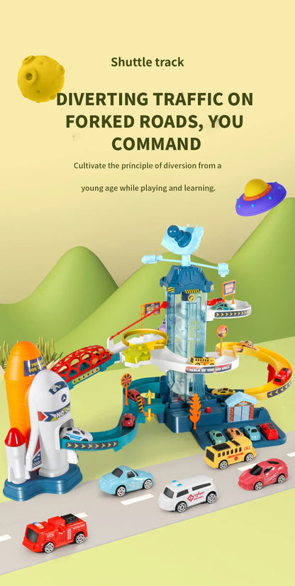 Space Shuttle Theme Car Track For Children