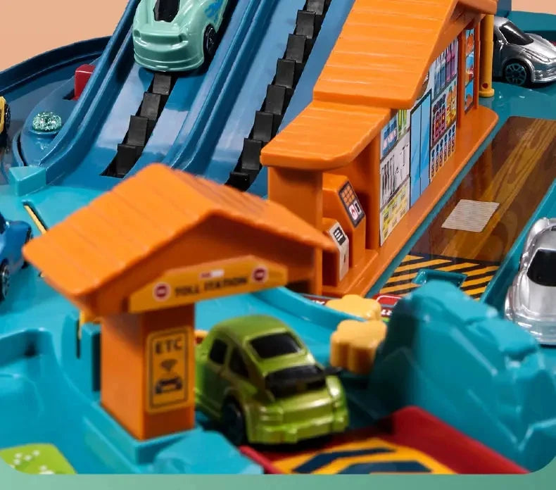 Dinosaur Mountain Track Racing Puzzle Toys Set