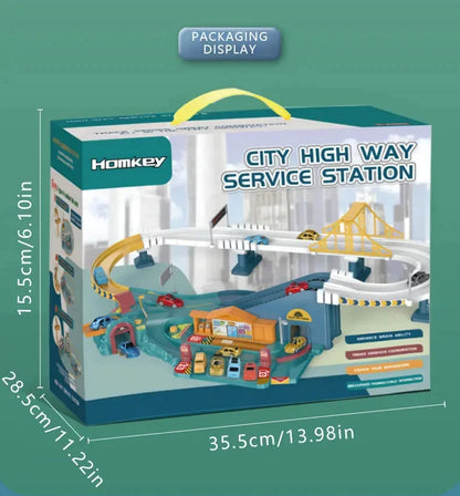 Dinosaur Mountain Track Racing Puzzle Toys Set