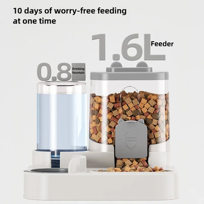 Pet Automatic Feeder with Water Fountain
