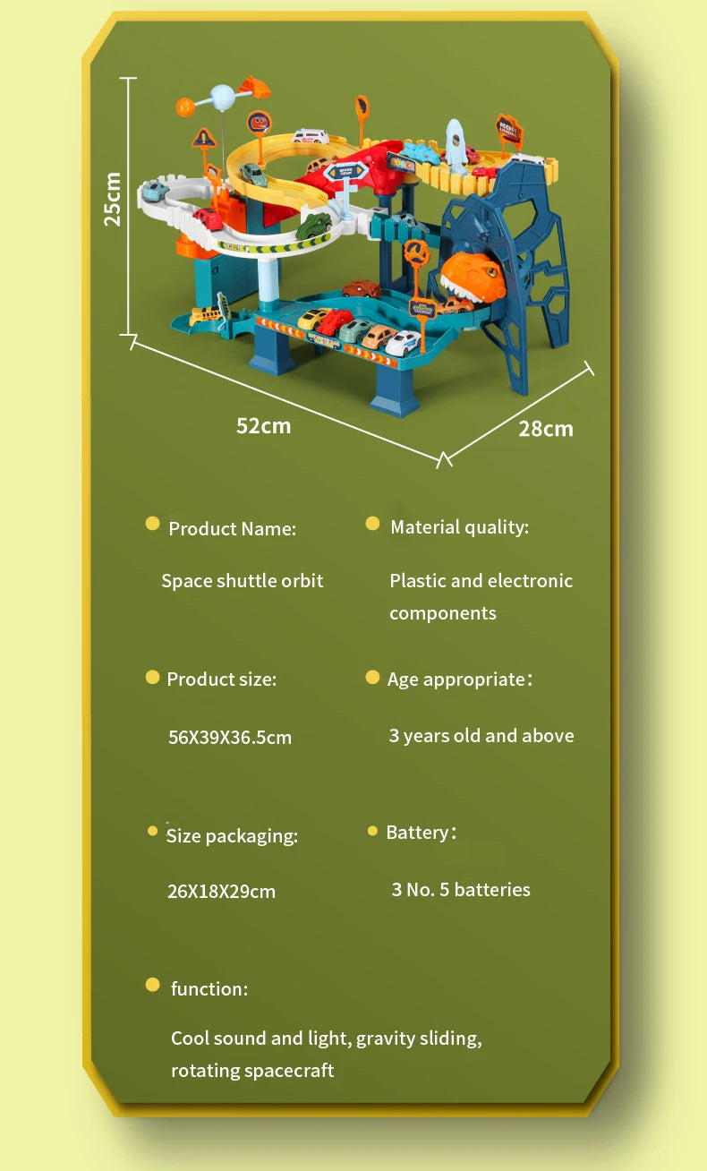 Space Shuttle Theme Car Track For Children