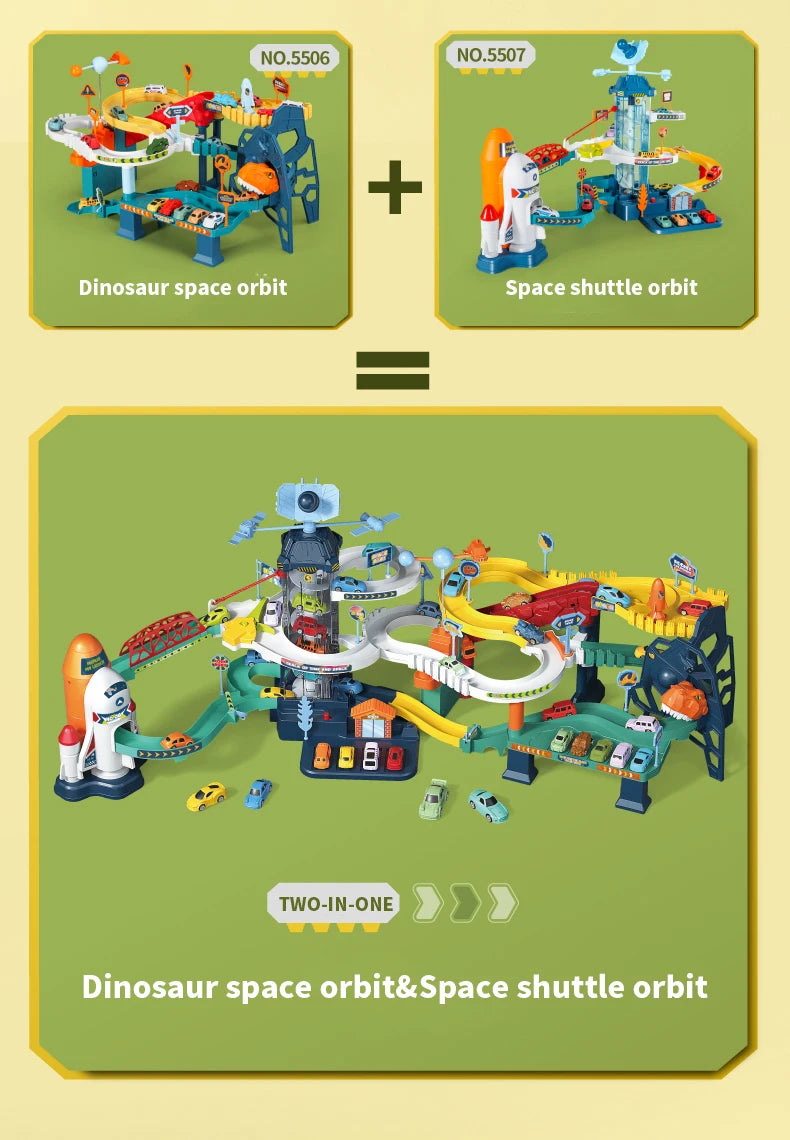 Space Shuttle Theme Car Track For Children