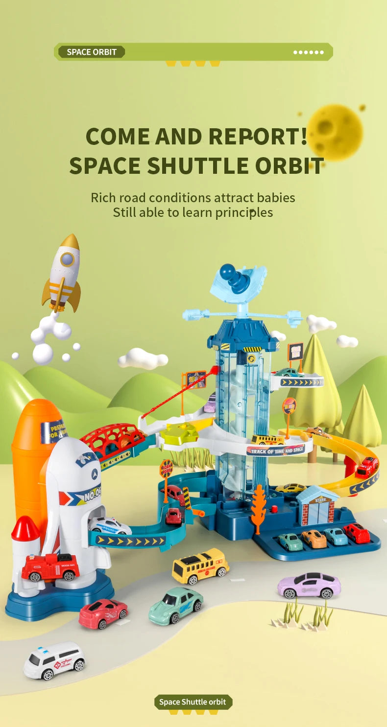 Space Shuttle Theme Car Track For Children