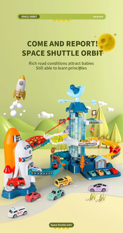 Space Shuttle Theme Car Track For Children