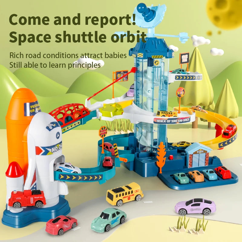 Space Shuttle Theme Car Track For Children