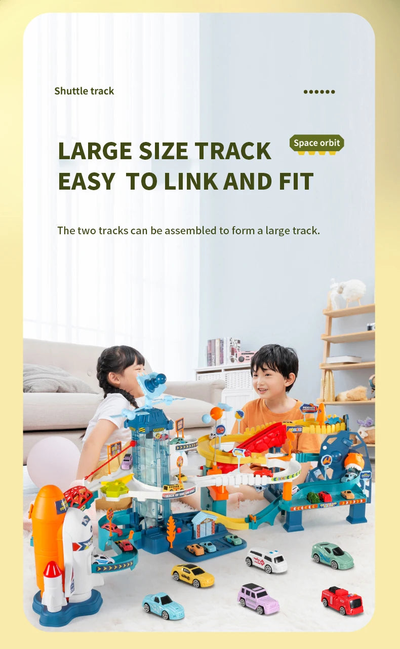 Space Shuttle Theme Car Track For Children