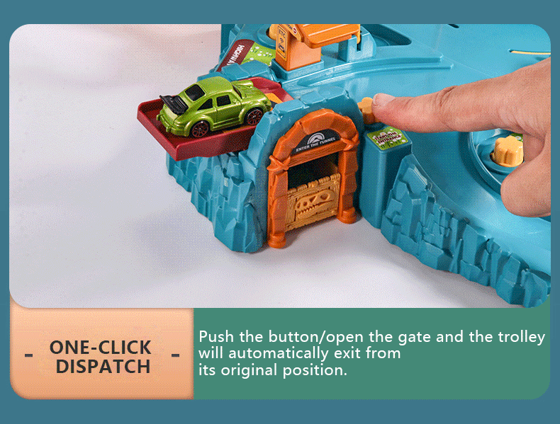 Dinosaur Mountain Track Racing Puzzle Toys Set