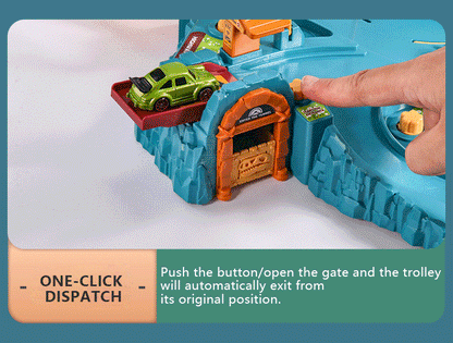 Dinosaur Mountain Track Racing Puzzle Toys Set