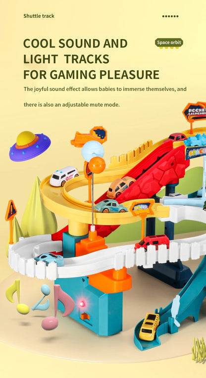 Space Shuttle Theme Car Track For Children