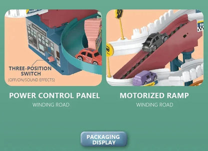 Dinosaur Mountain Track Racing Puzzle Toys Set