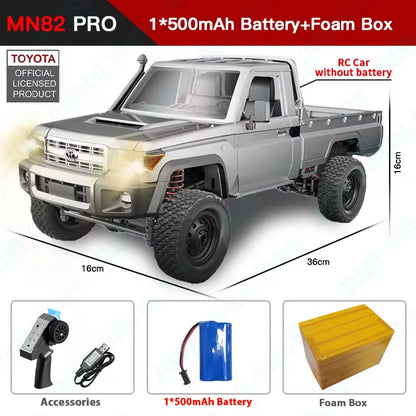 MN82 Controllable Headlights RC pickup Truck