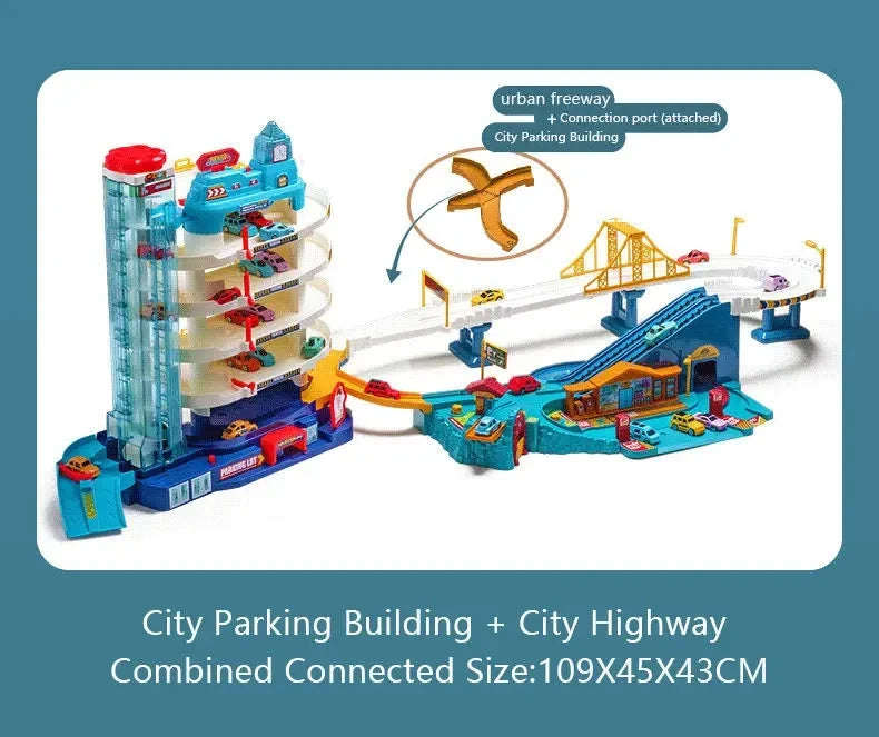 Dinosaur Mountain Track Racing Puzzle Toys Set