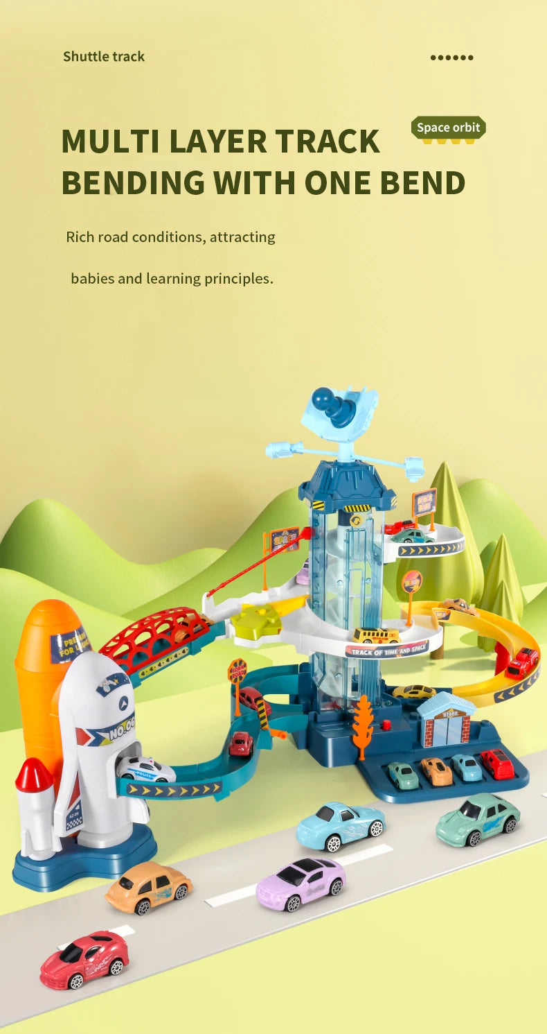 Space Shuttle Theme Car Track For Children