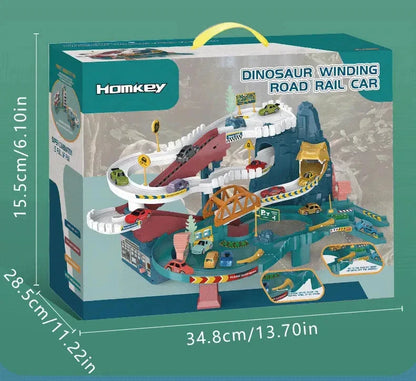 Dinosaur Mountain Track Racing Puzzle Toys Set