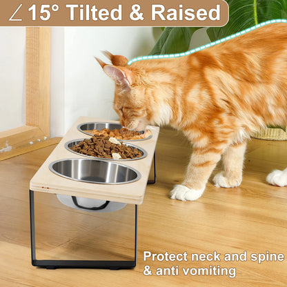 15° Tilted Elevated Cat Bowls